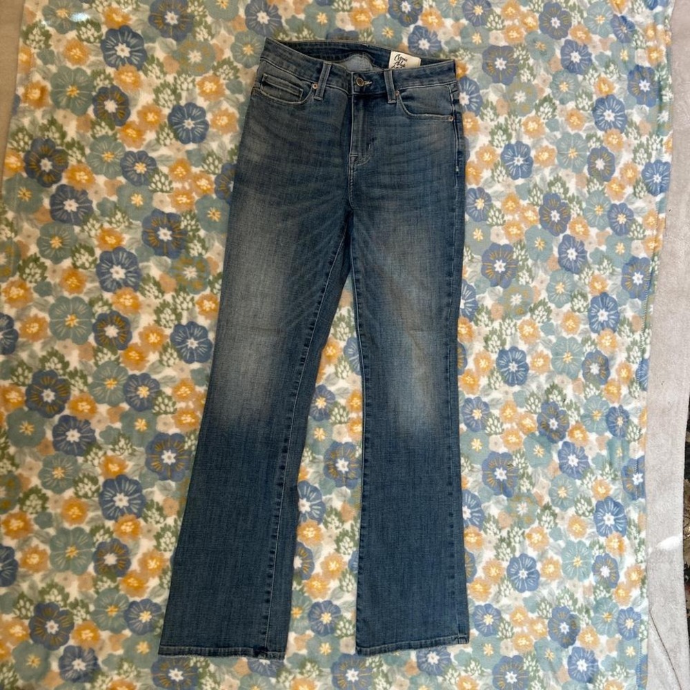 Cosmic Blue Love High waisted boot cut women's 27"